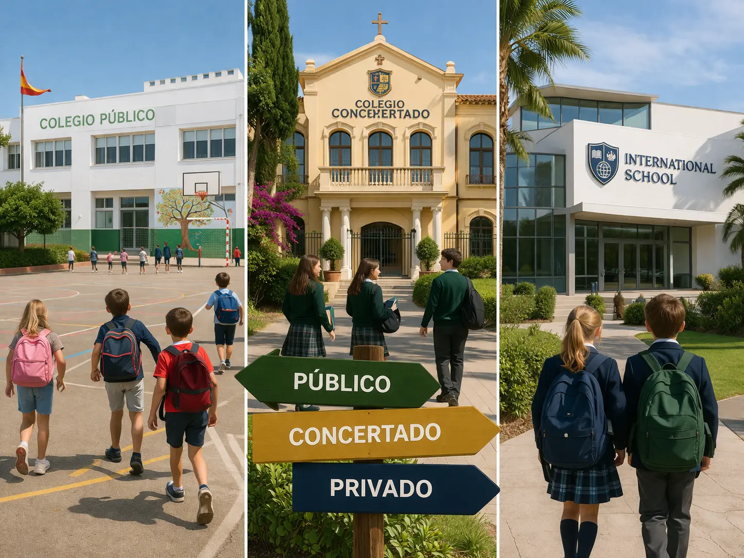 Schools in Spain comparison public concertado private education Costa del Sol