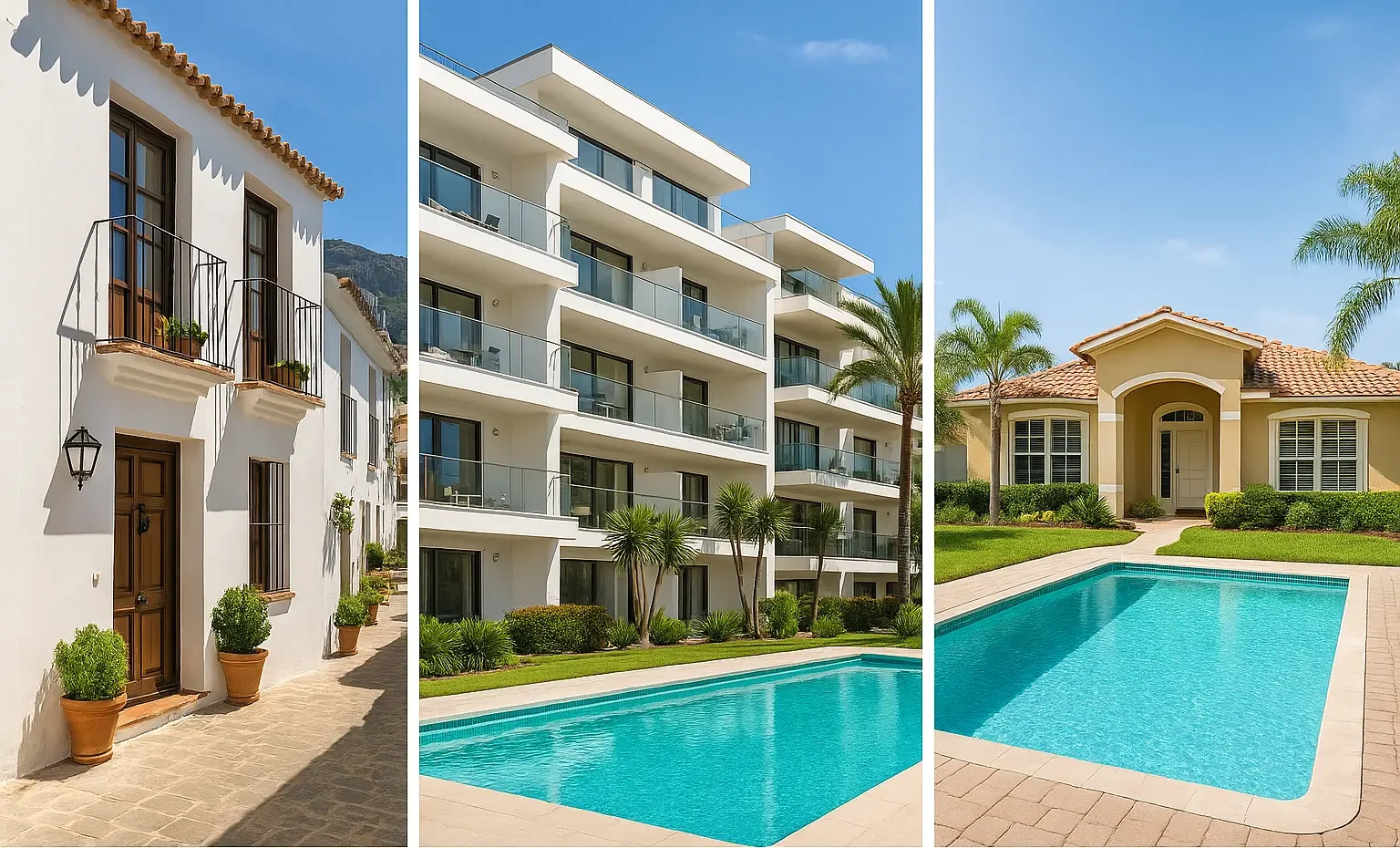 Typical retirement homes in Benahavís, La Quinta and Florida