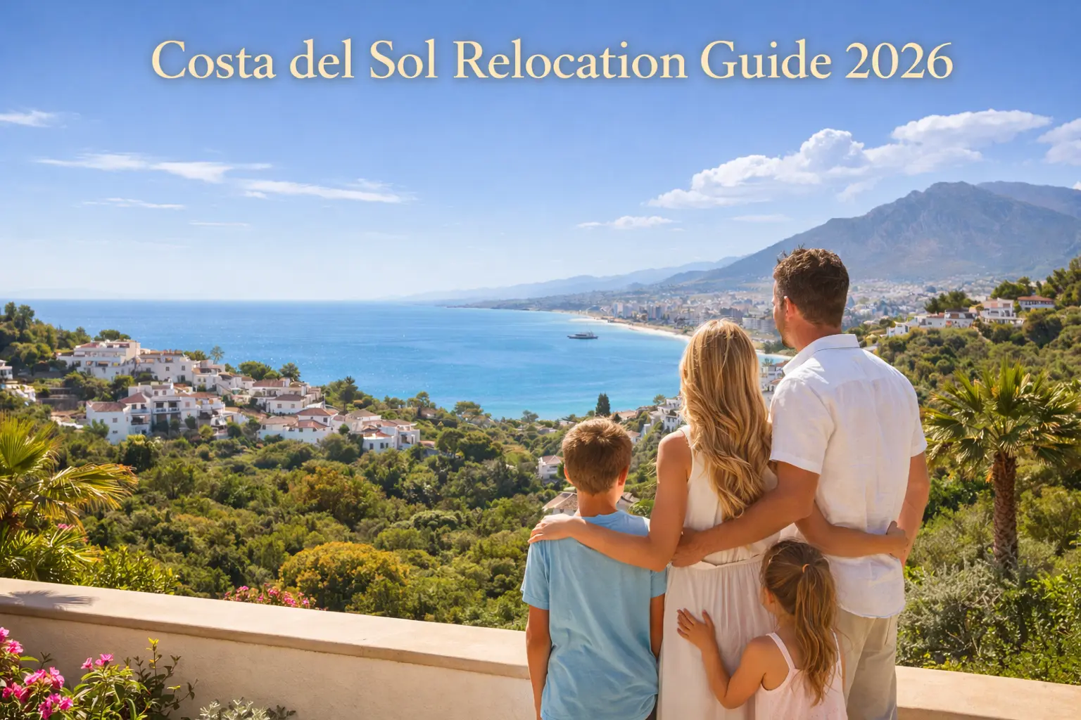 Family enjoying the Costa del Sol lifestyle and sea views in southern Spain