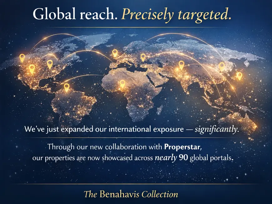 Global property marketing for sellers. International property marketing and global portal exposure for luxury homes on the Costa del Sol