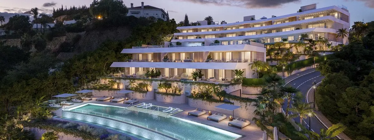 New developments in Benahavís with contemporary architecture and hillside views
