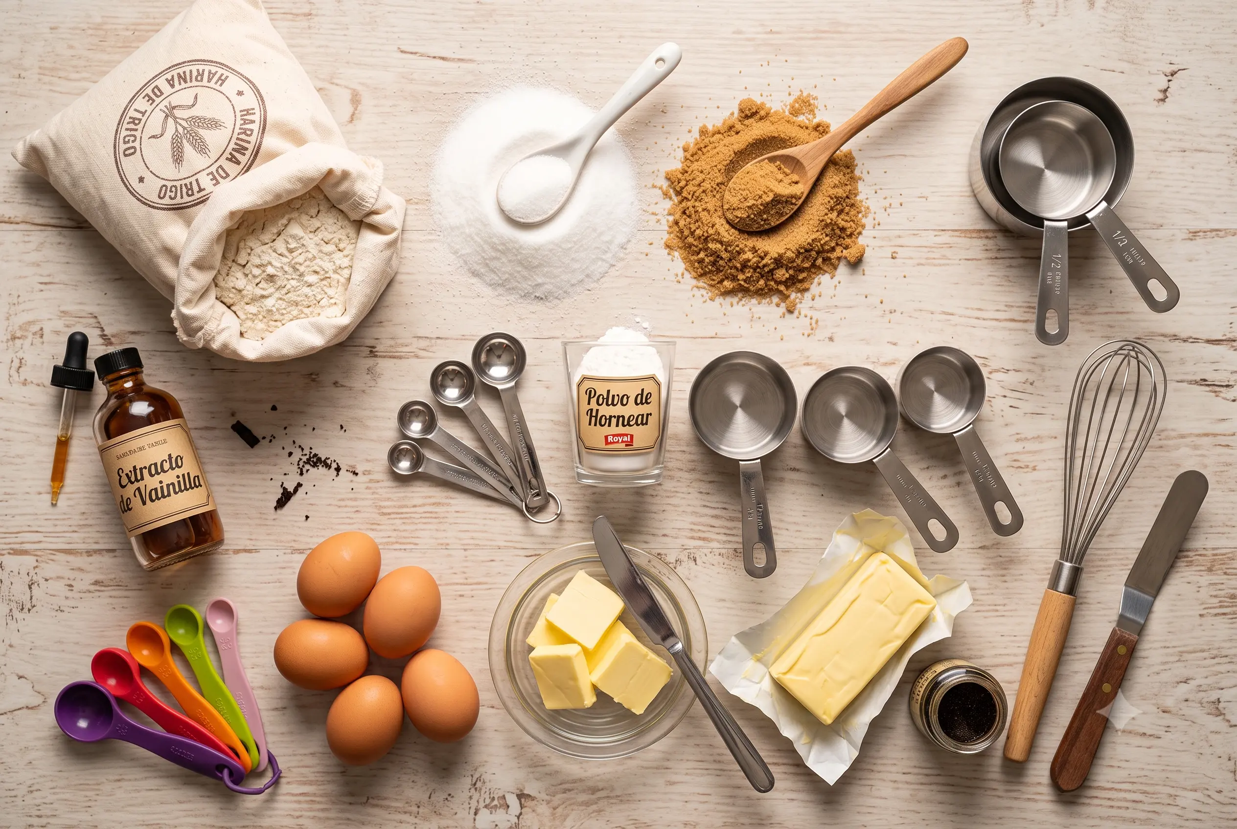 Supermarkets in Benahavís: Expat Grocery Guide 3 English-to-Spanish baking ingredients including flour, sugar and baking powder